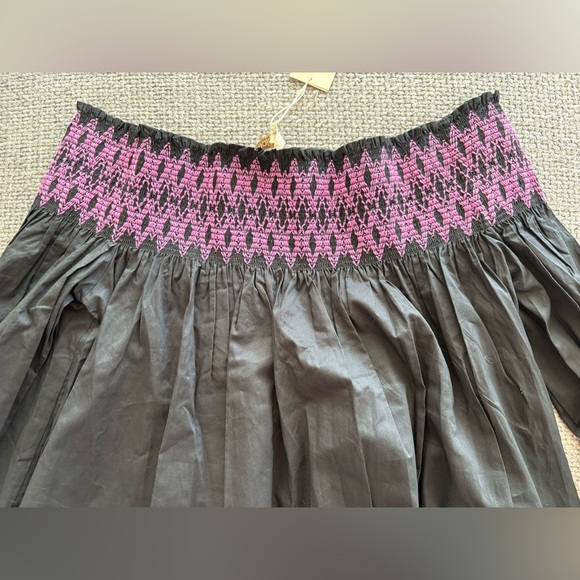 Maje Paris Smocked Off-Shoulder Cotton Top – Size 1 (Small) - Picture 9 of 14